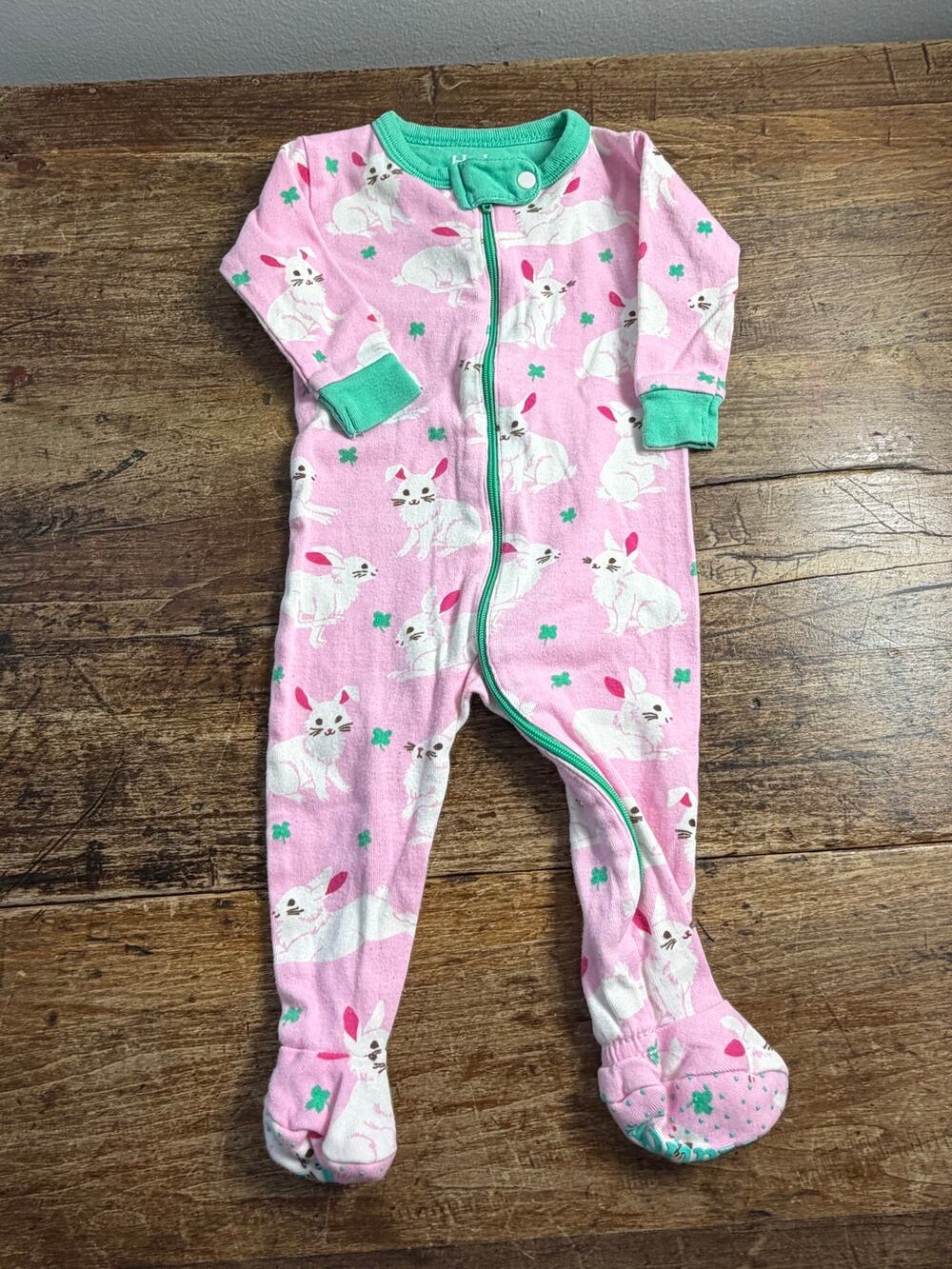 Hatley Bunny‎ Footed Pajamas size 0-3 mo